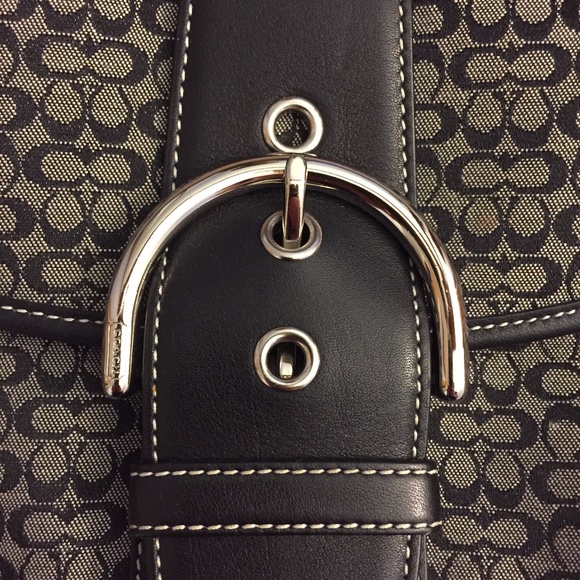 NWOT Vintage COACH Soho Mini Signature Flap Hobo Handbag - Picture 3 of 9